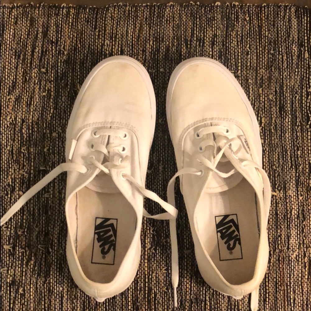 White lace vans 7.5